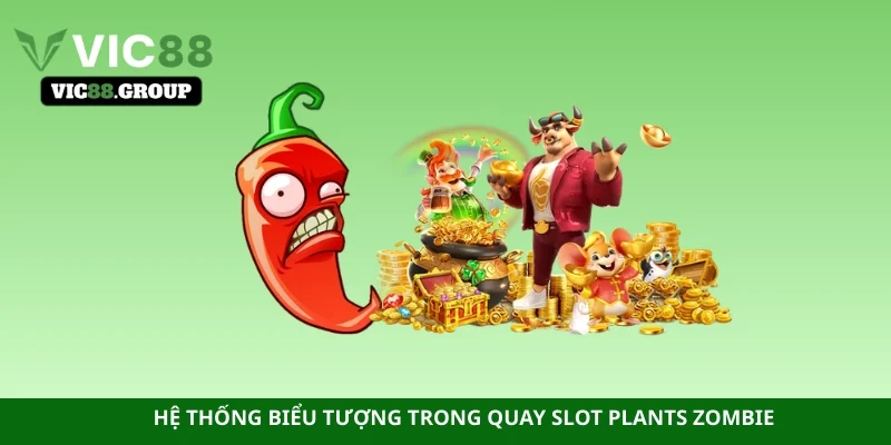 Hệ thống biểu tượng trong quay slot Plants Zombie