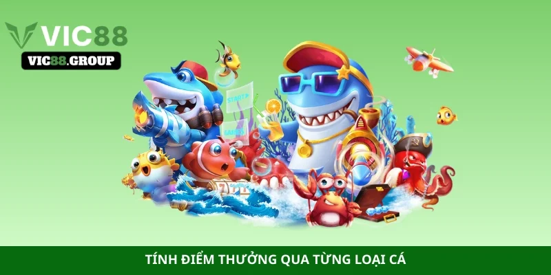 Tính điểm thưởng qua từng loại cá